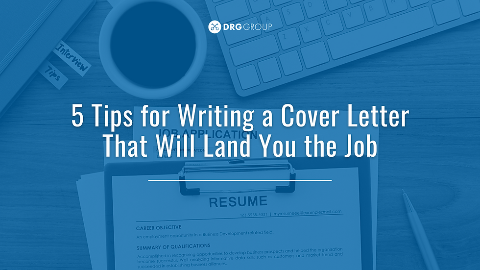 5 Tips for Writing a Cover Letter That Will Land You the Job Best Practices For Writing A Cover Letter
