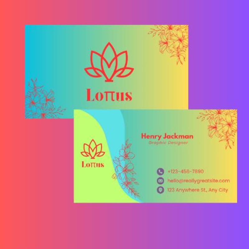 Lotus Business Card Template - Etsy Tips For Balancing Work And Education Effectively